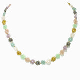 103501, DAINTY FLOWER BEADED NECKLACE