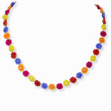 103501, DAINTY FLOWER BEADED NECKLACE