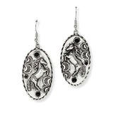 103503, WESTERN HORSE ENGRAVED DANGLE EARRING