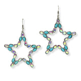 103504, STAR RHINESTONE DANGLE EARRING