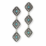 103506, WESTERN TURQUOISE ACCENT DROP DANGLE EARRING