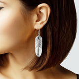 103508, WESTERN LEAF METAL DANGLE EARRING