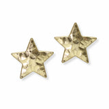 103511, TEXTURED STAR METAL STUD EARRING