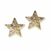 103511, TEXTURED STAR METAL STUD EARRING