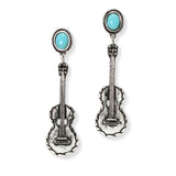 103532, WESTERN GUITAR DANGLE EARRING