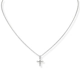 103542, DAINTY PAVE CROSS CHARM NECKLACE