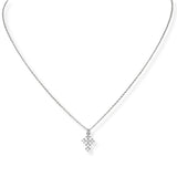 103544, DAINTY PAVE CROSS CHARM NECKLACE