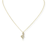 103549, DAINTY PAVE BALLERINA CHARM NECKLACE