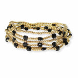103563, DAINTY MULTI LAYERED BEADED STRETCH BRACELET