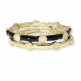 103568, ENAMEL ROUND ACCENT 2 PCS STRETCH BRACELET SET