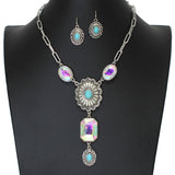 103576, WESTERN CONCHO WITH RHINESTONE NECKLACE