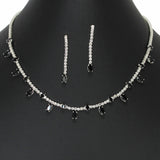 103596, MARQUISE CUBIC ZIRCONIA ACCENT CRYSTAL RHINESTONE NECKLACE SET