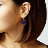 103645, GEOMETRIC ACRYLIC STONE FISHHOOK EARRING
