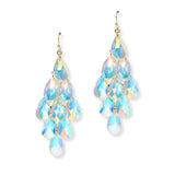 103647, TEARDROP GLASS CRYSTAL DANGLE EARRING