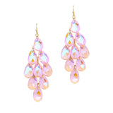 103647, TEARDROP GLASS CRYSTAL DANGLE EARRING