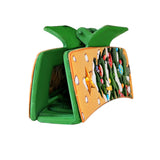 103648, "CHRISTMAS TREE LEATHER RECTANGULAR GRANDER HAIR CLAW