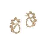 103651, CUTOUT CAT PAVE STUD EARRING