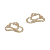 103656, WESTERN COWBOY HAT PAVE STUD EARRING