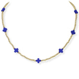 103670, CROSS ACCENT DAINTY BEADED NECKLACE