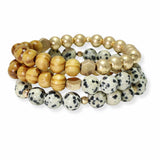 103674, MIXED MULTI LAYERED BEADED STRETCH BRACELET