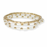 103694, MULTI LAYERED BEADED STRETCH BRACELET