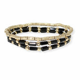 103694, MULTI LAYERED BEADED STRETCH BRACELET