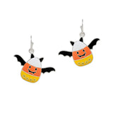 103715, HALLOWEEN BAT ENAMEL DANGLE EARRING