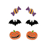 103720, HALLOWEEN THEME ENAMEL STUD EARRING SET