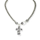 103750, "JOHN 3:16" BIBLE VERSE CROSS CHARM CHAIN NECKLACE