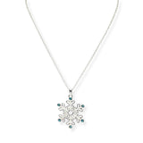 103758, CHRISTMAS GLITTER SNOWFLAKES PENDANT NECKLACE