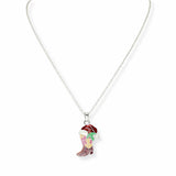 103759, CHRISTMAS GLITTER WESTERN BOOTS PENDANT NECKLACE