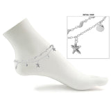 103772, STARFISH MULTI CHARM 2PCS ANKLET SET