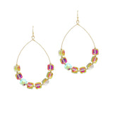 103777, GEOMETRIC GLASS BEADED DANGLE EARRING