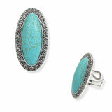 103797, WESTERN OVAL TURQUOISE STONE CUFF RING