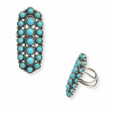 103800, WESTERN TURQUOISE STONE CUFF RING