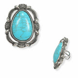 103804, WESTERN TURQUOISE STONE CUFF RING
