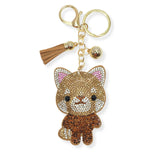 103808, RACOON CRYSTAL EMBELLISHED KEYCHAIN