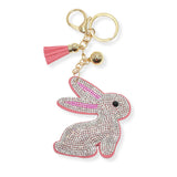 103816, BUNNY RABBIT CRYSTAL EMBELLISHED KEYCHAIN