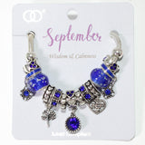 103826, MONTH-JANUARY ~ DECEMBER DIAMOND BIRTHSTONE CHARM BRACELET