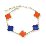 103830, ENAMEL CLOVER GAME DAY STATION BRACELET