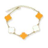 103830, ENAMEL CLOVER GAME DAY STATION BRACELET