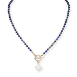 103836, CLOVER ACCENT BEADED TOGGLE NECKLACE