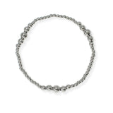 103847, BALL STAINLESS STEEL BEADED STRETCH BRACELET