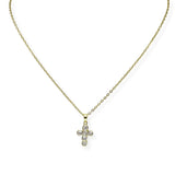 103855, CROSS CHARM STAINLESS STEEL PENDANT NECKLACE