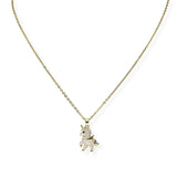 103856, UNICORN CHARM STAINLESS STEEL PENDANT NECKLACE