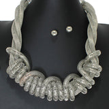 103861, TWISTED MESH METAL NECKLACE