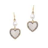 103879, HEART MOTHER OF PEARL DANGLE EARRING