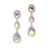 103883, GEOMETRIC RHINESTONE DANGLE EARRING