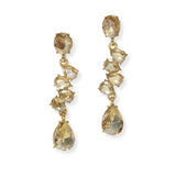 103887, TEARDROP RHINESTONE ACCENT DROP DANGLE EARRING