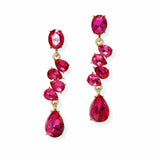 103887, TEARDROP RHINESTONE ACCENT DROP DANGLE EARRING